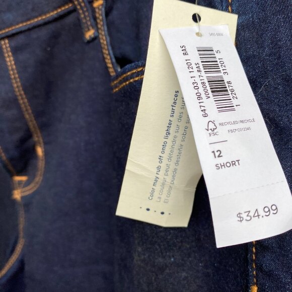 Old Navy Rockstar Women’s Super Skinny Jeans Sz 12 Short Dark Rinse Mid Rise 27" - Picture 8 of 12